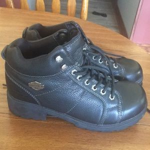 Harley Davidson leather riding boots.
